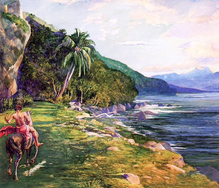 John La Farge. A Bridle Path in Tahiti. 1890