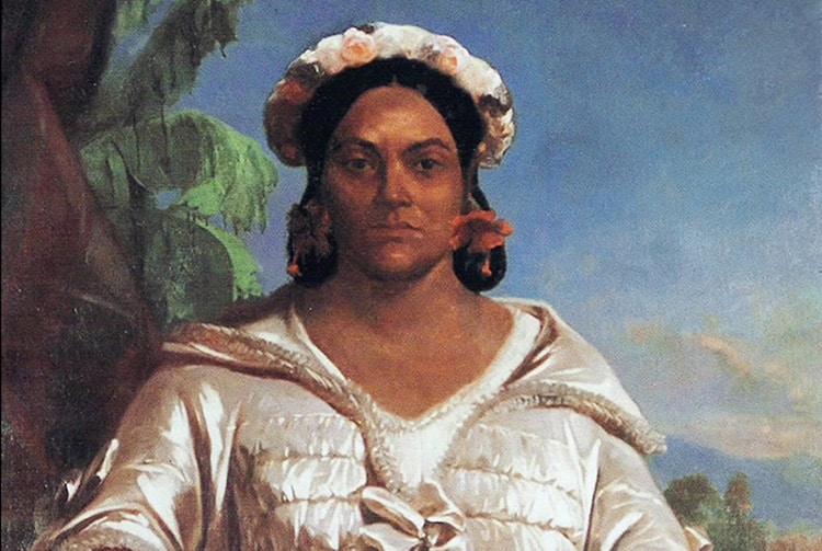Portrait de la reine Pomare IV par Charles Giraud 1851 Musée de Tahiti et des îles