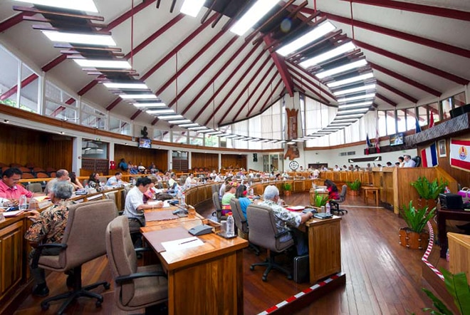 Intérieur de l'assemblée de la Polynésie française