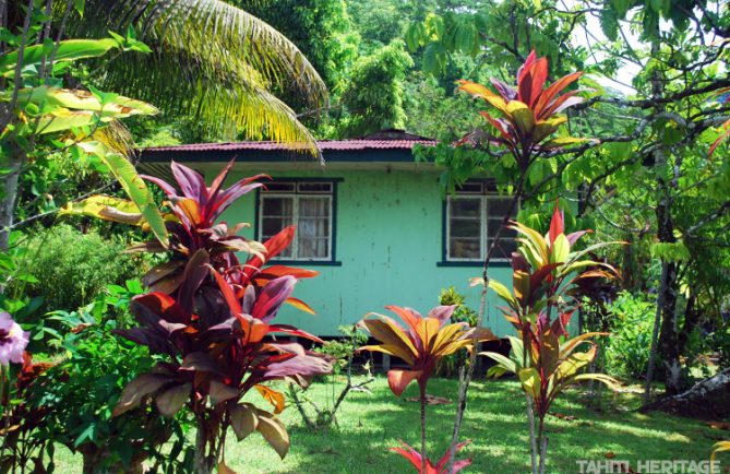 Petite maison verte de Hitiaa © Tahiti Heritage