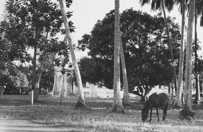 Papetoai, île de Moorea en 1956. Photo G Fabre