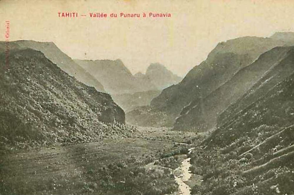 Vallée de la Punaruu à Punaauia vers 1910