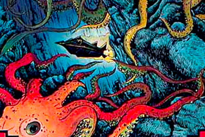 Jules Verne, vingt mille lieux sous les mers. Illustration Gérard Gasquet