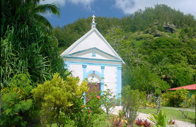 Chapelle Sainte-Anne de Rikitea, Mangareva © Tahiti Heritage