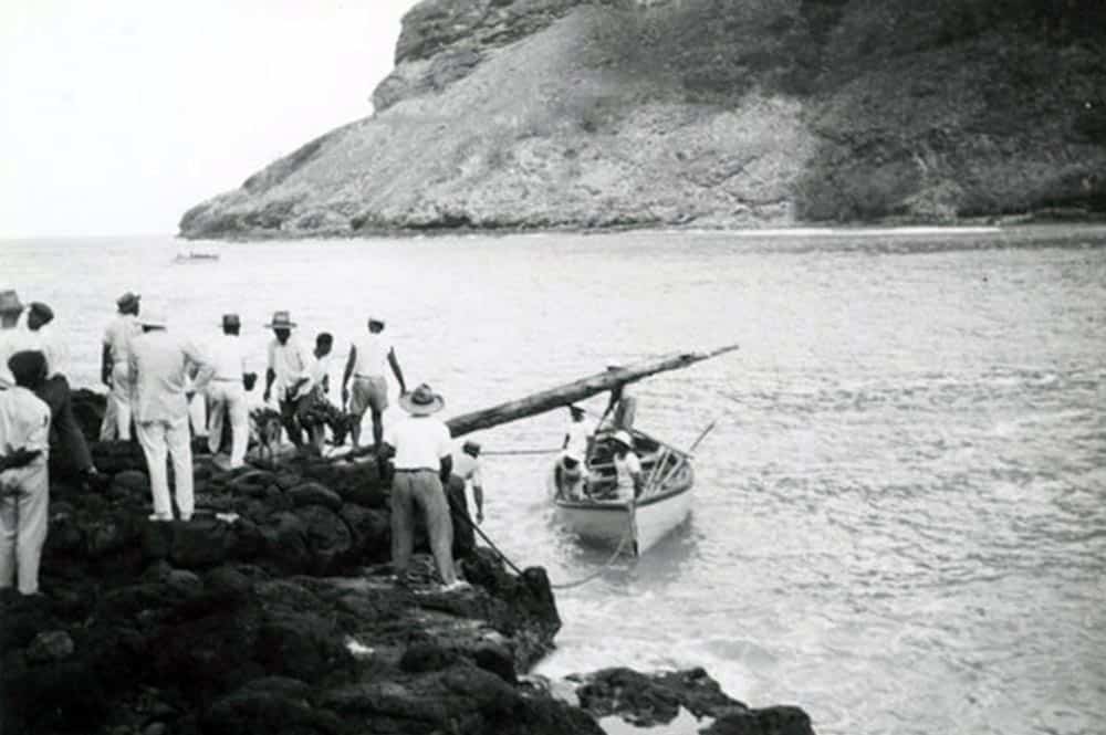Baie de Hane à Ua Huka en 1935. Photo Philippe Emmanuel Lanes.
