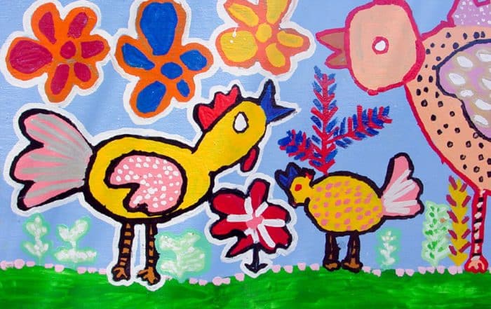 Fresque de l'école Papehue de Paea 2000