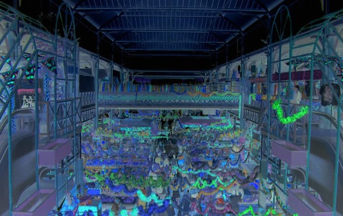 Effets de nuit, marché de Papeete
