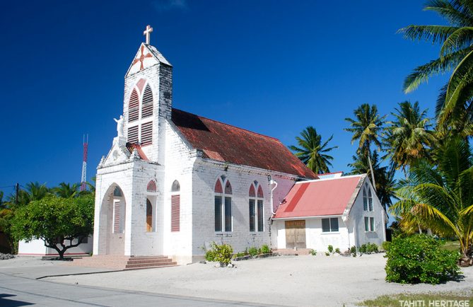 Eglise Saint-Marc de Kauehi, Tuamotu ©Tahiti Heritage