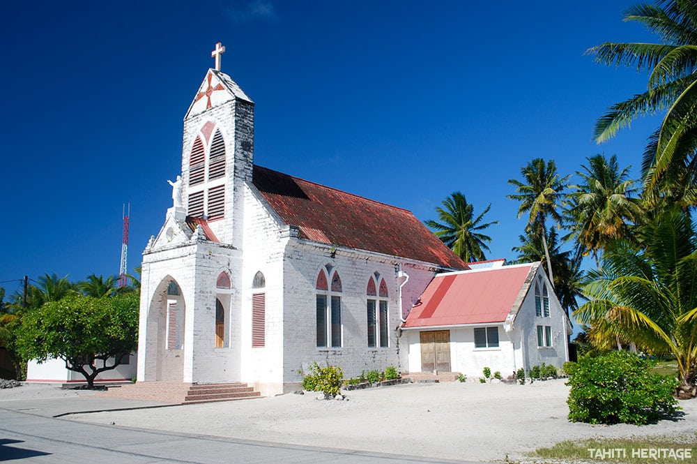 Eglise Saint-Marc de Kauehi, Tuamotu ©Tahiti Heritage