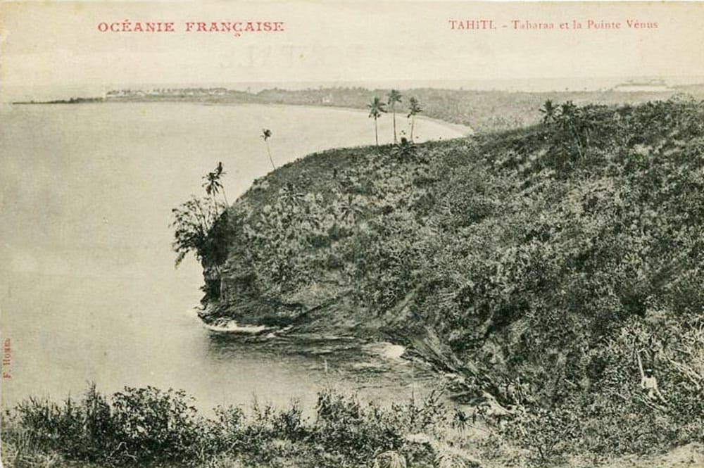 Pointe Tahara'a, entre Arue et Mahina en 1900. Photos Holmes
