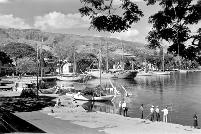 Le quai de Papeete en 1938. Photo O. Rudeen Allred (Rutena) – LDS Missionary Tahiti Mission