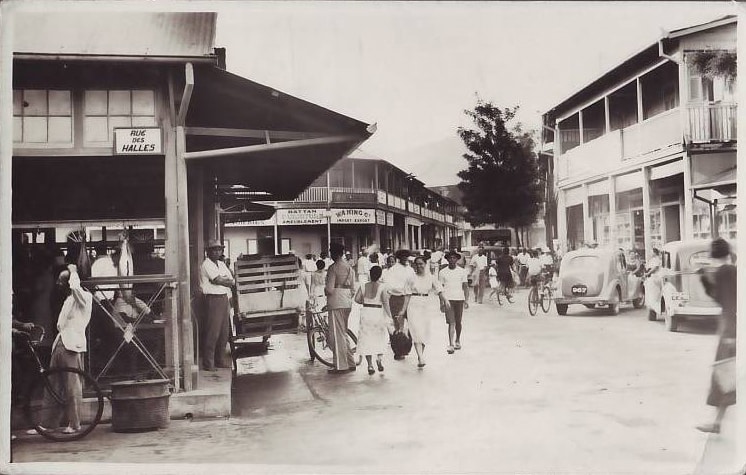 Une rue de Papeete en 1940