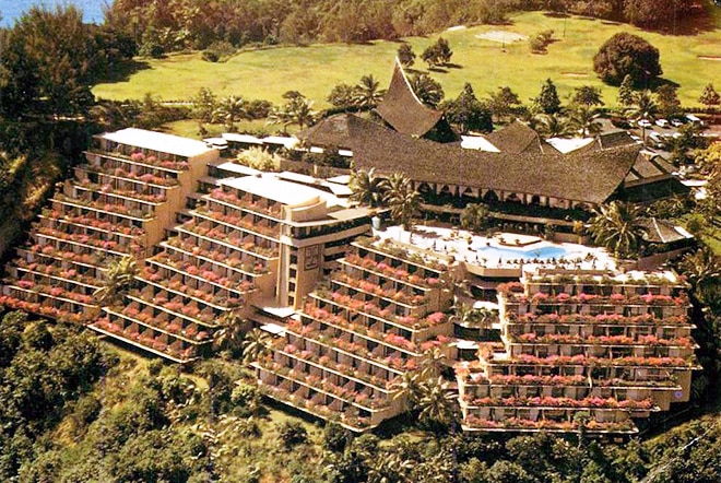 Hotel Taharaa, à Arue, en 1970