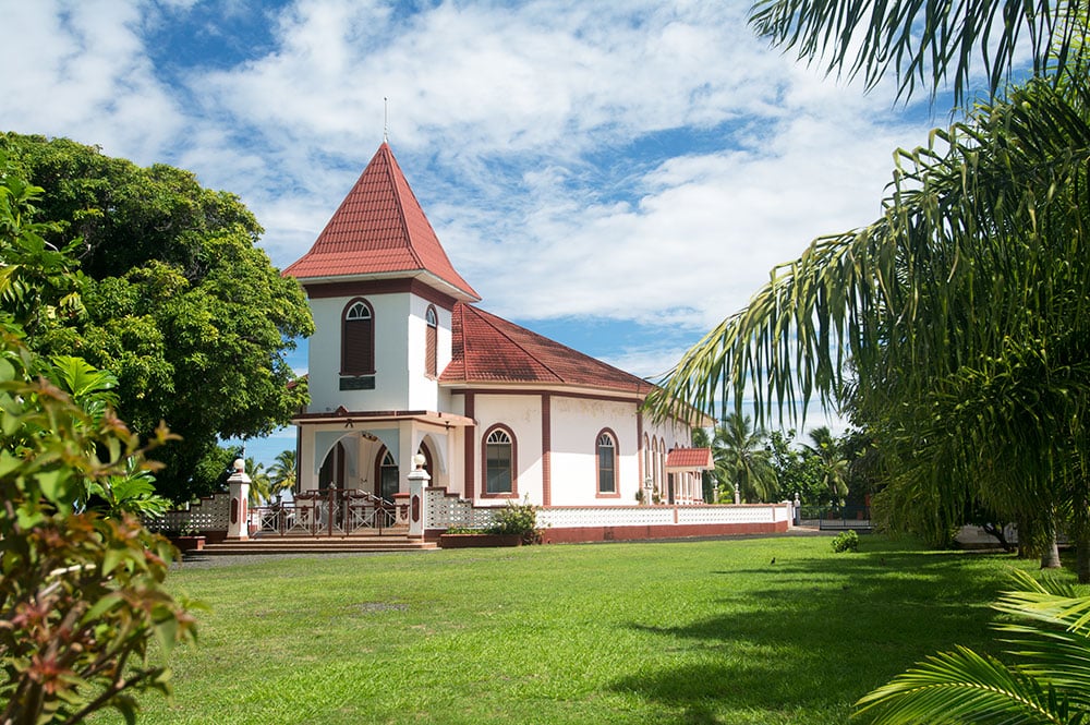 Temple protestant d'Arue, Tahiti. © Tahiti Heritage