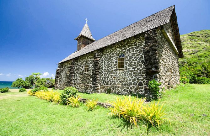Eglise Notre-Dame du Sacré-Coeur, à Taaoa, Hiva Oa. 2013. Photo Yan Peirsegaele
