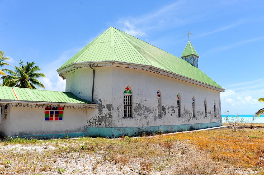Eglise de Tematahoa, à Anaa. Photo Luca Gargano