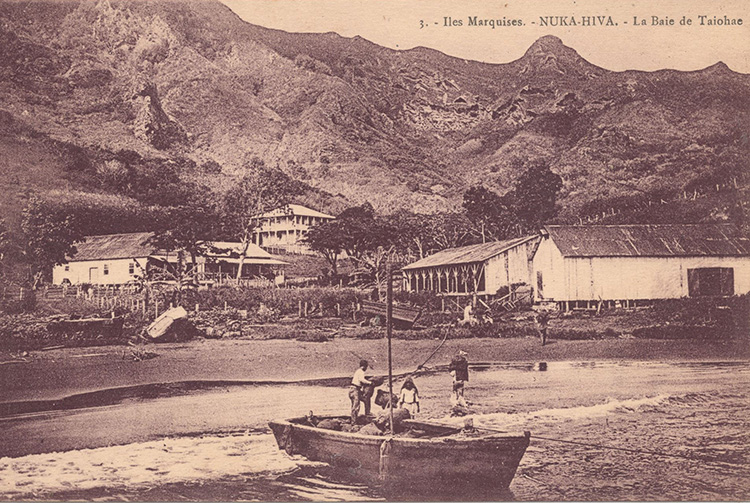 Baie de Taihoae à Nuku Hiva en 1918