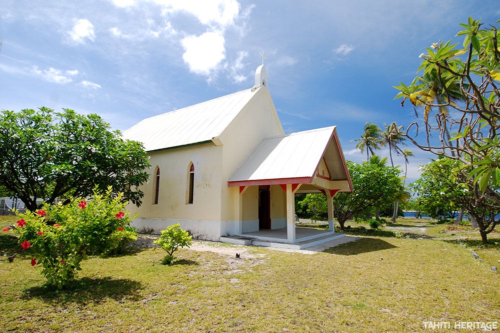 Eglise Maria O Te Hau de Tetamanu à Fakarava © Tahiti Heritage