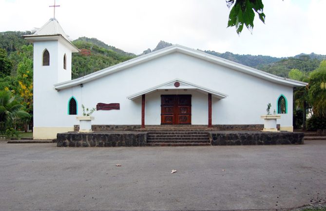 Eglise de l'immaculée Conception, Atuona, Hiva Oa. Photo Purutaa