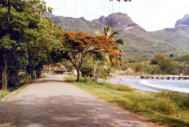 Front de mer de Taiohae en 1965