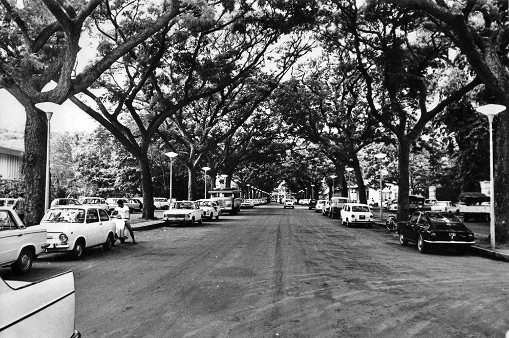 Avenue Bruat à Papeete, vers 1960