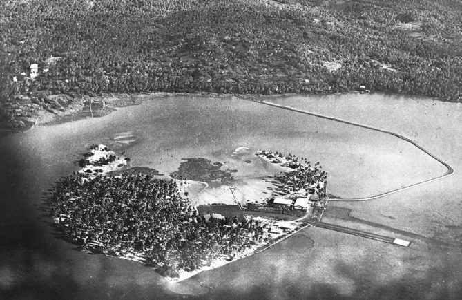 L'hydrobase du motu Tahiri en 1955
