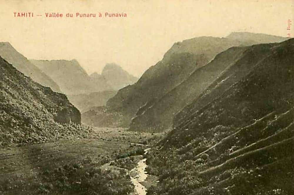 Vallée de Punaruu à Punaauia vers 1915. Photo Bobb
